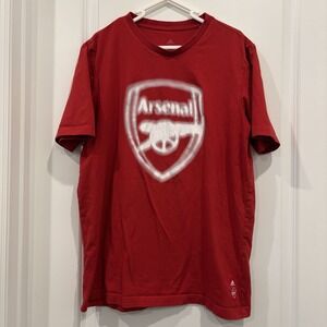 Adidas Arsenal Red Football Club Soccer Short Sleeve Size Medium Men T Shirt